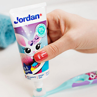 Jordan 儿童牙膏 1段 草莓香草口味 50ml*3支