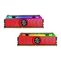 ADATA 威刚 XPG系列 龙耀 D80 DDR4 3000MHz RGB 台式机内存 灯条 红色 16GB 8GB*2
