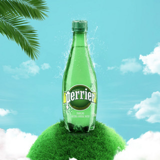 perrier 巴黎水 充气天然矿泉水 原味 500ml*24瓶