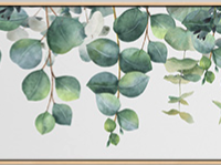 海龙红 北欧风沙发背景墙装饰画 A奇异花卉 30×120cm 现代简约 长条横幅绿植卧室床头墙画