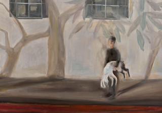 Ben Art Gallery 本艺术空间 沈周来 抽象风景油画《我和我》50x60cm 水彩纸 白色画框