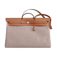 HERMÈS 爱马仕 Herbag Zipretourné 男女款手提包 H077785 棕色