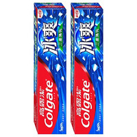 Colgate 高露洁 三重冰爽薄荷牙膏120g*2支 清新口气薄荷牙膏家庭装（新老包装随机发） 亮白，清新口气，去烟渍