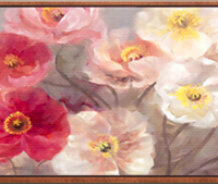 好久不见  现代床头挂画 万紫千红 62×172cm 沙发背景墙画 室玄关壁画油画 餐厅客厅装饰画