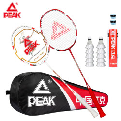 PEAK 匹克 羽毛球拍对拍全能型耐打超轻碳素成人儿童双拍套装VS1913（含10支羽毛球+1拍套+2手胶+已穿线）