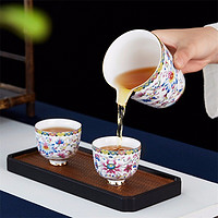 KOKOLLY 苛艺(kokolly)景德珐琅彩陶瓷茶杯 70ml （白）