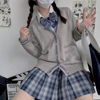 春日制服部 花绀千鸟 jk制服 深蓝色格裙