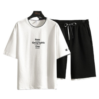 Mexican 稻草人 男士圆领短袖T恤套装 20180DCTZ967-83 白色 XL