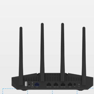 iKuai 爱快 IK-Q1800 双频1800M 企业级千兆无线路由器 Wi-Fi 6 单个装 黑色