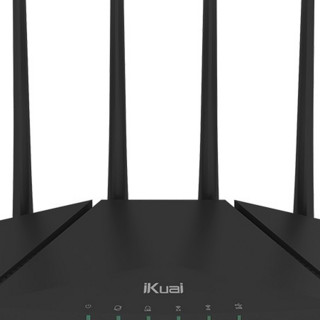 iKuai 爱快 IK-Q1800 双频1800M 企业级千兆无线路由器 Wi-Fi 6 单个装 黑色