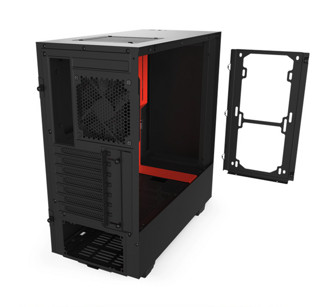 NZXT 恩杰 H510 ATX机箱 半侧透 黑红色