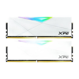 ADATA 威刚 龙耀D50 DDR4 3200MHz RGB 台式机内存 灯条 白色 16GB 8GB*2