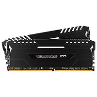 USCORSAIR 美商海盗船 复仇者LPX系列 DDR4 3200MHZ 单色 灯条 台式机内存 黑色 16GB 8GB*2 白灯