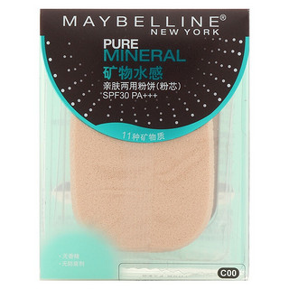 MAYBELLINE 美宝莲 矿物水感亲肤两用粉饼粉芯 #C00瓷白色 7.5g