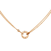 3.8焕新：Cartier 卡地亚 love系列 女士18K玫瑰金钻石项链 0.03克拉 B7224509