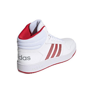 adidas NEO Hoops 2.0 女子休闲运动鞋 FW5695 白/红 42.5