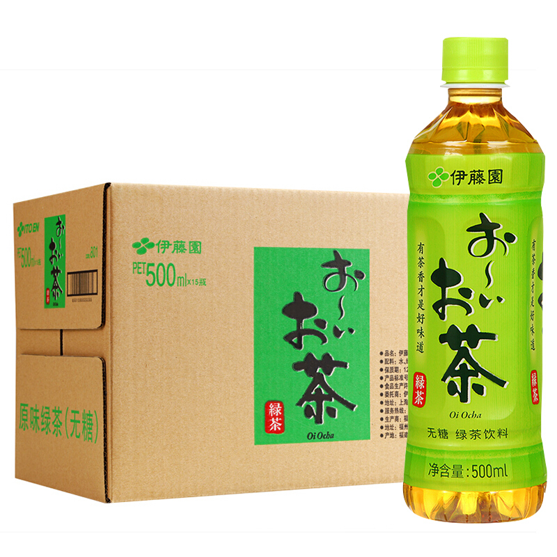 ITOEN 伊藤园 无糖绿茶饮料 500ml*15瓶