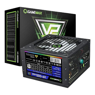 GAMEMAX 游戏帝国 VP500 RGB 铜牌（85%）非模组ATX电源 500W