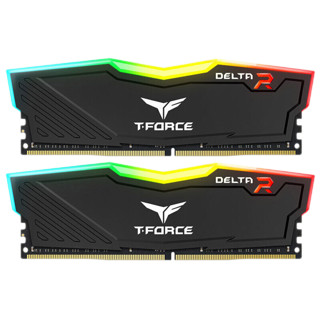 Team 十铨 DELTA系列 DDR4 3600MHZ RGB 灯条 台式机内存 黑色 16GB 8GB*2