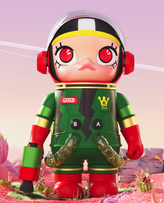 popmart泡泡玛特mega珍藏400spacemolly西瓜潮流手办