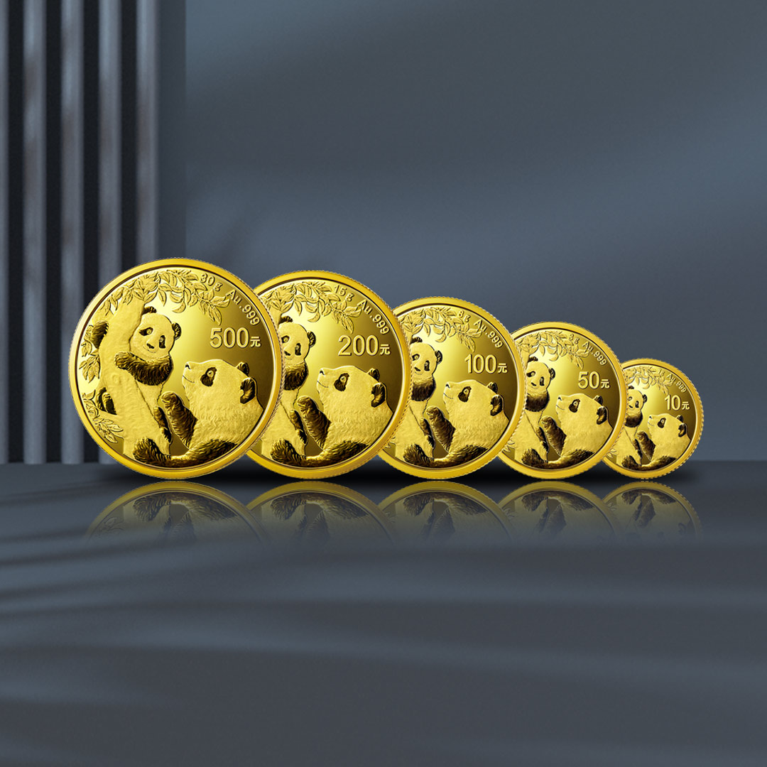 2021年中国熊猫金币 2021中国年熊猫3克金 30克银套装人银鉴定版
