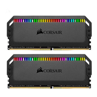 USCORSAIR 美商海盗船 统治者系列 DDR4 3200MHz RGB 台式机内存 灯条 黑色 32GB 16GB*2 CMT16GX4M2C3200C16