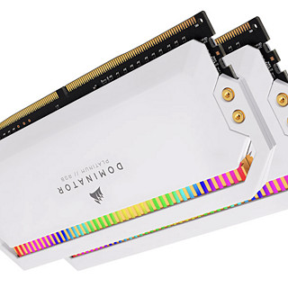 USCORSAIR 美商海盗船 统治者系列 DDR4 3200MHz RGB 台式机内存 灯条 白色 32GB  8GBx2 CMT16GX4M2C3200C16W