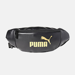 PUMA 彪马 女包金标时尚皮质单肩包腰包斜挎包胸包076734