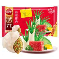 PLUS会员：三全 猪肉韭菜馅状元水饺 1.02kg *8件