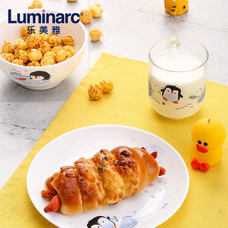 Luminarc 乐美雅 儿童餐具三件套 水杯碗碟餐盘套装 温度变色感温杯子 小企鹅