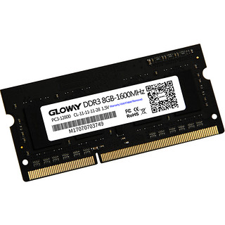 GLOWAY 光威 战将系列 DDR3L 1600MHz 笔记本内存 普条 黑色 8GB