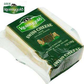 KERRygold 金凯利 大孔奶酪芝士淡味 爱尔兰进口 天然即食干酪乳酪块198g（2022年1月到期）