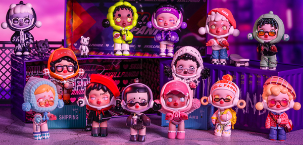 popmart泡泡玛特skullpanda熊喵热潮系列手办盲盒