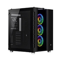 USCORSAIR 美商海盗船 680X RGB ATX机箱 半侧透 黑色 含电源 750W