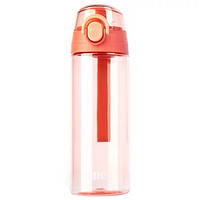 希乐tritan水杯便携夏天防漏随手杯男女学生潮流户外运动塑料杯子 620ML红色
