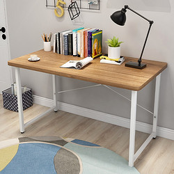 木以成居 电脑桌书桌加宽台式家用现代简约简易写字桌子 LY-42210100F 复古橡木 100*60*75cm