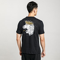 NIKE 耐克 DRI-FIT LEBRON 男子篮球短袖T恤速干针织印花 2XL 黑色