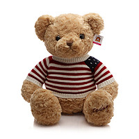柏文 熊美国毛衣泰迪熊毛绒玩具公仔毛衣熊抱抱熊圣诞玩具送礼  卡其色