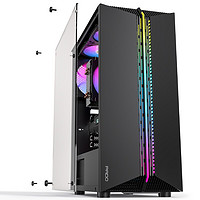 PADO 半岛铁盒 烈焰Z RGB ATX机箱 全侧透 黑色