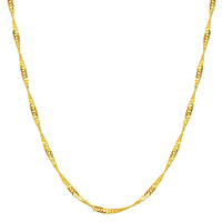 CHOW TAI FOOK 周大福 E2903 简约18K黄金项链 40cm 1.3g