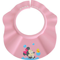 Disney 迪士尼 母婴 婴儿洗头帽 幼儿浴帽防水护耳儿童洗发帽宝宝洗澡洗头神器可调节粉色米妮（颜色随机）
