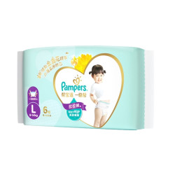 Pampers 帮宝适 一级帮拉拉裤L6片×1包尿不湿夏婴儿超薄亲肤裤型纸尿裤