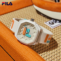 FILA 斐乐 手表女送女生潮流老爹风格撞色运动学生硅胶手表 FLM38-6105-007