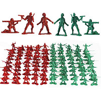 KIDNOAM 军人小兵人军事塑料模型 沙色+绿色 200个装