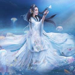 如梦霓裳鲛人丨如梦霓裳原创魏晋风汉服女齐腰襦裙6米仙下裙日常秋季