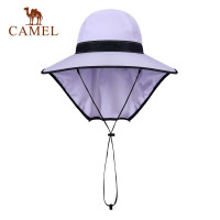CAMEL 骆驼 运动护颈大檐帽遮阳帽骑行垂钓遮脸帽子轻盈透气太阳帽 A1S3RCO102 熏衣紫