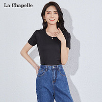 La Chapelle 拉夏贝尔 纯色圆领短袖