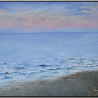 ARTMORN 墨斗鱼艺术 孙亮油画 原作孤品《冬季印象·海》20×26cm 家庭装饰油画 手工装裱实木框