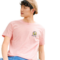 JEANSWEST 真维斯 男士圆领短袖T恤 JE-99-173TB020 B印花款 浅粉红 S
