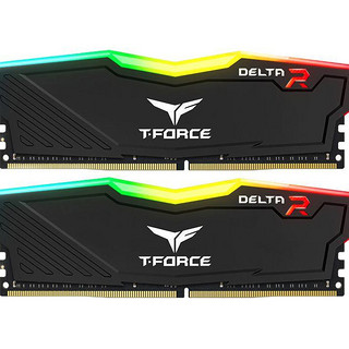 Team 十铨 DELTA系列 DDR4 3000MHz RGB 台式机内存 灯条 黑色 16GB 8GB*2 TF3D416G3000HC16CDC01